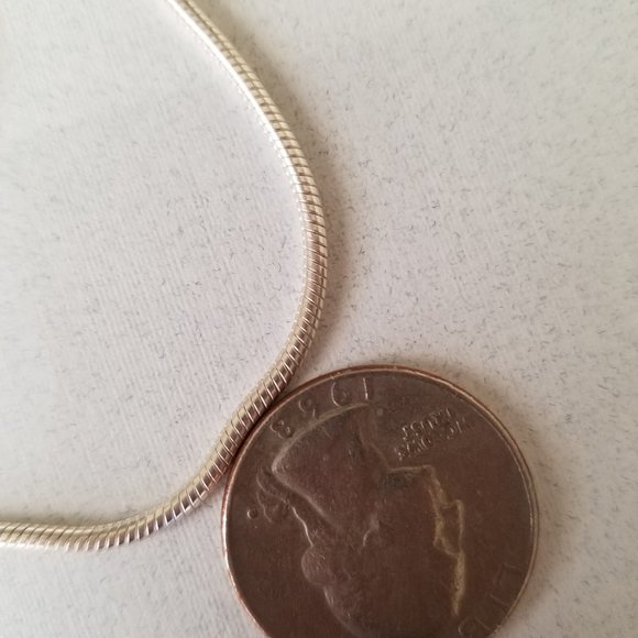 Solid 925 Sterling Silver 2mm 16" Snake Chain Spring Lock Clasp Necklace Fashion - Picture 5 of 6